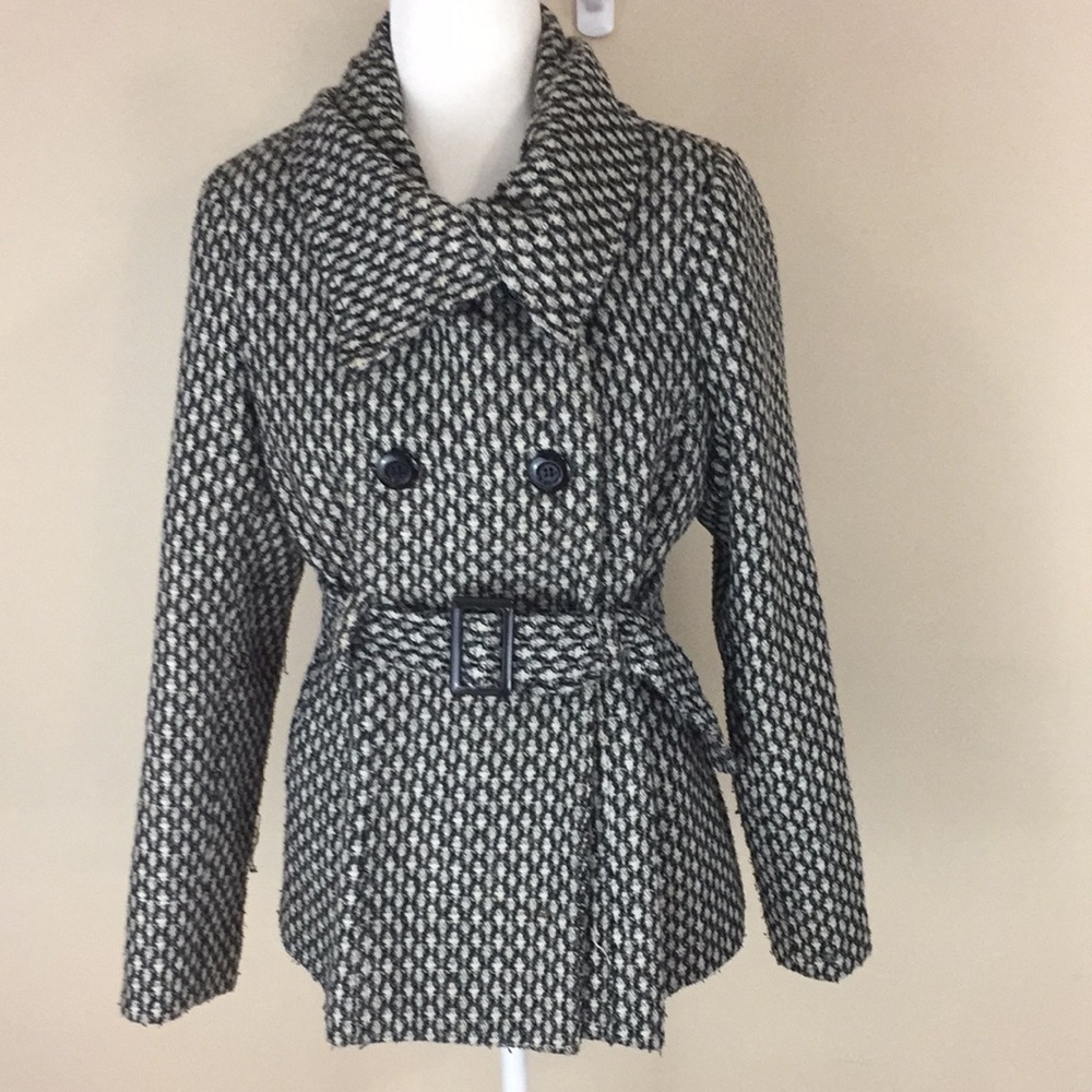 Robert Louis  Belted Wool Blend Winter Coat Jacket Size Large